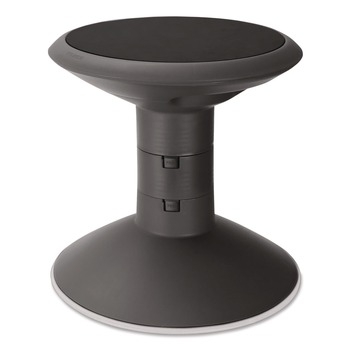  | Storex 00300U01C Wiggle Stool, Backless, Supports Up to 250 lbs, 12-in to 18-in Seat Height, Black Seat, Black Base