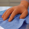 Disposable Gloves | Ammex XODN44100 6 mil DT Nitrile Powder-Free Disposable Gloves - Medium, Orange (1000/Carton) image number 3