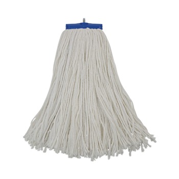 Boardwalk BWK716RCT 16 oz. Cut-End Lie-Flat Rayon Wet Mop Head - White (12/Carton)