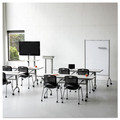 White Boards | Safco 8511BL Impromptu 42 in. x 21.5 in. x 72 in. Magnetic Whiteboard Collaboration Screen - White/Black image number 1