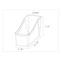 Boxes & Bins | Storex 70109E06C Large Book Bin,  2 gal, 5.3-in x 14.3-in x 7-in, Black, 6/Pack image number 2