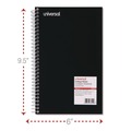 Notebooks & Pads | Universal UNV66414 9.5 in. x 6 in. 3-Subject Medium/College Rule Wirebound Notebook - Assorted Cover Colors (4/Pack) image number 3