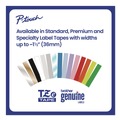 Labels | Brother P-Touch TZES231G 0.47 in. x 26.2 ft. TZe Standard Adhesive Laminated Labeling Tape - Black on White image number 6