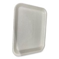 Food Trays, Containers, and Lids | GEN 4SWH 9.5 in. x 7.25 in. x 0.5 in. No. 4S Foam Meat Trays - White (500/Carton) image number 0