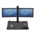 Office Desks & Workstations | Fellowes Mfg Co. 8082001 Lotus VE Dual 29 in. x 28.5 in. x 42.5 in. Sit-Stand Workstation - Black image number 2