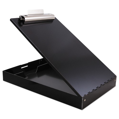 Clipboards | Saunders 11018 Redi-Rite Aluminum Storage Clipboard with 1 in. Clip Capacity for 8.5 in. x 11 in. Sheets - Black image number 0