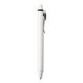 Pens | uni-ball 70362 uniONE 0.7 mm Retractable Gel Pen - Black Ink/White/Black Barrel/Medium (1-Dozen) image number 3