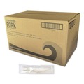 Cutlery | Boardwalk BWKFORKMWPPIW 5.51 in. Mediumweight Wrapped Polypropylene Fork Cutlery - White (1000/Carton) image number 0