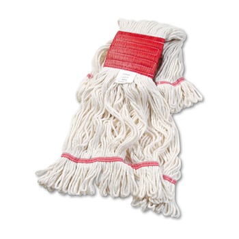 Boardwalk BWK503WHEA 5 in. Super Loop Cotton/Synthetic Fiber Wet Mop Head - Large, White