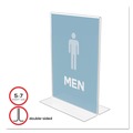 Desk Shelves | Deflecto 69101 5 in. x 7 in. Insert Classic Image Double-Sided Sign Holder - Clear image number 0