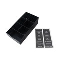Linen and Table Accessories | Vertiflex Commercial Grade VFCC-169 8.75 in. x 16 in. x 5.25 in. Condiment Caddy - Black image number 3