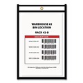 Report Covers & Pocket Folders | C-Line 46069 Super Heavy-Duty Top Load 6 in. x 9 in. Insert Stitched Shop Ticket Holders - Clear Front, Black Border (25/Box) image number 4