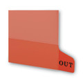 File Folders | Smead 61950 1/3-Cut End Tab Out 8.5 in. x 11 in. Colored Poly Out Guides with Pockets - Red (25/Box) image number 1