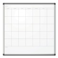 Bulletin Boards | U Brands 2902U00-01 PINIT 35 x 35 Magnetic Dry Erase Undated One Month Calendar - White image number 0