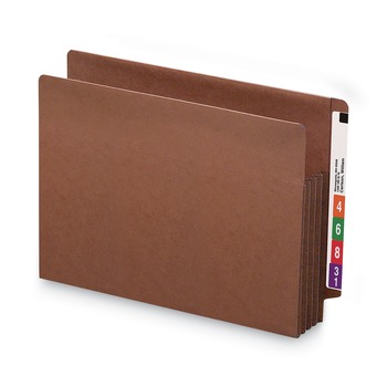 Smead 73780 3.5 in. Expansion Letter Size Heavy-Duty Redrope End Tab TUFF Pockets (10/Box)