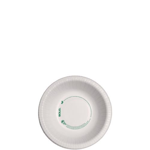 Food Trays, Containers, and Lids | SOLO HB12-PLANET 12 oz. ProPlanet Seal Compostable Paper Dinnerware Bowl - White (125/Pack) image number 0