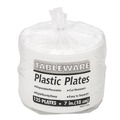 Bowls and Plates | Tablemate 7644WH 7 in. Diameter Plastic Dinnerware Plates - White (125/Pack) image number 2