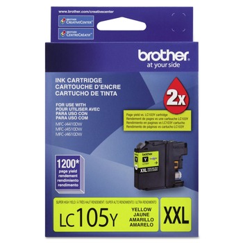 Brother LC105Y Innobella 1,200 Page-Yield Super High-Yield Ink - Yellow