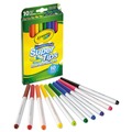 Washable Markers | Crayola 588610 Fine/Broad Bullet Tips Washable Super Tips Markers - Assorted Colors (10/Set) image number 3