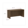 Office Desks & Workstations | Alera ALEVA256024WA 59.13 in. x 23.63 in. x 29.5 in. Valencia Series Credenza Shell - Modern Walnut image number 5