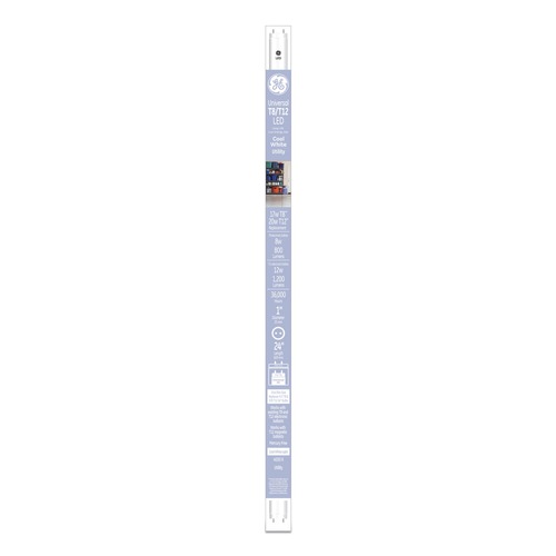 Office Electronics & Batteries | GE 37151 24 in. 8 W T8 LED Tube - Cool White (6/Carton) image number 0