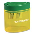 Pencil Sharpeners | Ticonderoga X39201-0001 Two Hole Pencil Sharpener, 2 x 2 x 1.25, Green/Yellow image number 3