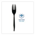 Cutlery | Boardwalk BWKFORKBLPP Mediumweight Polypropylene Plastic Fork Cutlery - Black (1000/Carton) image number 4