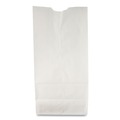  | Ross & Wallace Paper Products 120310500PK/BL 7 in. x 4.38 in. x 13.75 in. #10 Size Grocery Paper Bags - White (500/Bundle) image number 0