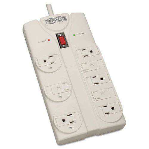 Surge Protectors | Tripp Lite TLP808 Protect It! 1,440 Joules 8 ft. Cord 8 AC Outlets Surge Protector - Light Gray image number 0