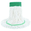 | Boardwalk BWK502WHCT Super Loop Wet Mop Head with Cotton/Synthetic Fiber and 5 in. Headband - Medium, White (12/Carton) image number 2
