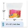 Trash Bags | Stout by Envision ZF008C 2 mil 12 in. x 12 in. Seal Closure Bags - Clear (500/Carton) image number 6