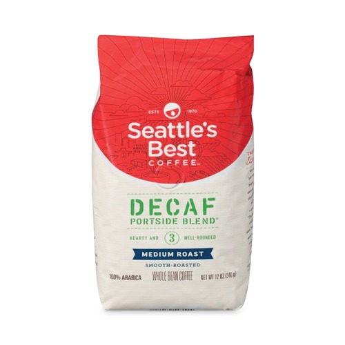 Coffee | Seattle's Best 12420877 12 oz Bag Decaffeinated Medium Roast Ground Coffee - Port Side Blend (6/Carton) image number 0