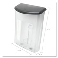Desk Shelves | Deflecto 790901 10w x 4.5d x 13.13h Outdoor Literature Box - Clear/Black image number 6