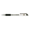 Pens | Universal UNV39510 0.7 mm. Medium Comfort Grip Stick Gel Pen - Black Ink, Clear/Black Barrel (1-Dozen) image number 1