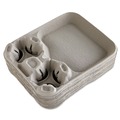 Cups and Lids | Chinet 20990 StrongHolder 8 oz. to 44 oz. Molded Fiber Cup/Food Tray - Beige (100/Carton) image number 1