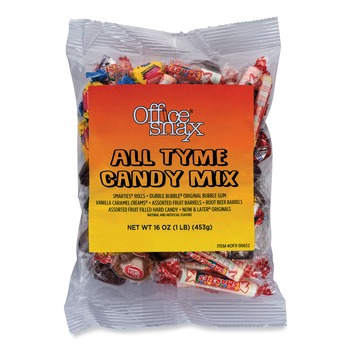 CANDY GUM MINTS | Office Snax 00652 1 lb. Bag Candy Assortments - All Tyme Candy Mix