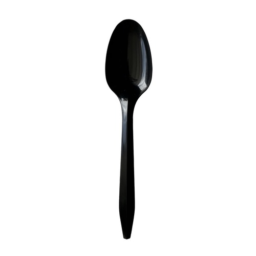 Cutlery | Boardwalk BWKSPOONBLPP Mediumweight Polypropylene Plastic Spoon Cutlery - Black (1000/Carton) image number 0