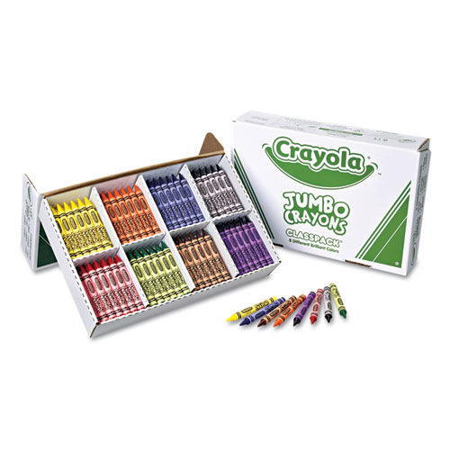 Arts & Crafts Supplies | Crayola 528389 25 Each of 8 Colors Jumbo Classpack Crayons (200/Set) image number 0
