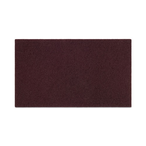 Cleaning Brushes | Boardwalk 7100151258 20 in. x 14 in. Deep Scrub Pads - Maroon (10/Carton) image number 0