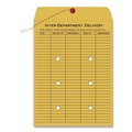 Envelopes & Mailers | Quality Park QUA63564 10 x 15 31-Entries String/Button Interoffice Envelope - Brown Kraft (100/Carton) image number 1