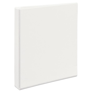 Avery 05304 3 Slant Rings 1 in. Capacity 11 in. x 8.5 in. Heavy-Duty Non Stick View Binder with DuraHinge - White
