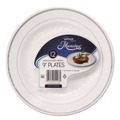 Bowls and Plates | WNA RSMP91210WS 9 in. Diameter Masterpiece Plastic Plates - White/Silver (120/Carton) image number 0