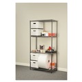Just Launched | Alera ALESW503618BA 36 in. x 18 in. x 72 in. 4-Shelf Wire Shelving Starter Kit - Black Anthracite image number 8