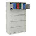 Office Filing Cabinets & Shelves | Alera 25514 42 in. x 18.63 in. x 67.63 in. Roll-Out Posting Shelf 5 Lateral File Drawer - Legal/Letter/A4/A5 Size - Light Gray image number 1