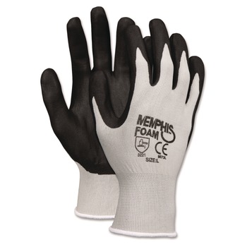 MCR Safety 9673S Economy Foam Nitrile Gloves - Small Gray/Black (1-Dozen)