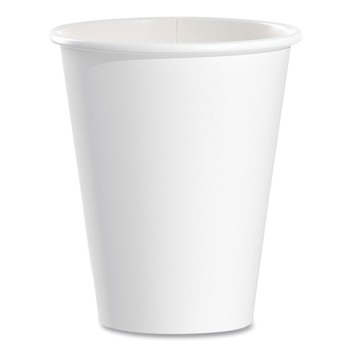 BREAKROOM SUPPLIES | SOLO 378W-2050 8 oz. Single-Sided Poly Paper Hot Cups - White (1000/Carton)