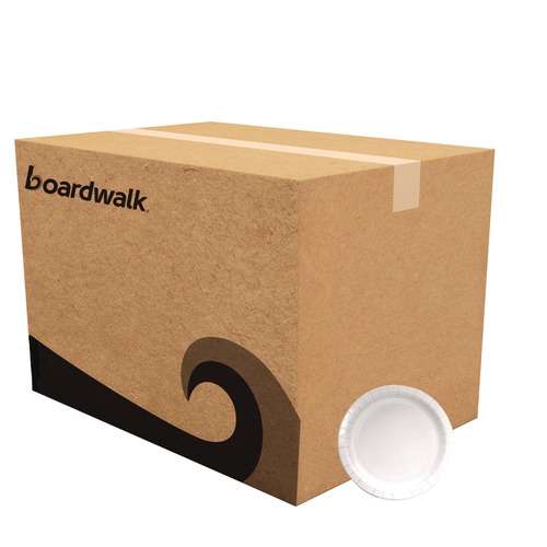 Bowls and Plates | Boardwalk CP6B1004250A 6 in. Paper Dinnerware Plate - White (1000/Carton) image number 0