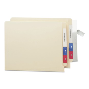 Smead 67608 8 in. x 1.69 in. Seal and View File Folder Label Protector - Clear Laminate (100/Pack)