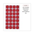 Labels | Universal UNV40103 0.75 in. Diameter Self-Adhesive Removable Color-Coding Labels - Red (28/Sheet, 36 Sheets/Pack) image number 4