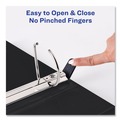 Binders | Avery 05600 3 Slant Rings 3 in. Capacity 11 in. x 8.5 in. Heavy-Duty Non Stick View Binder with DuraHinge - Black image number 6